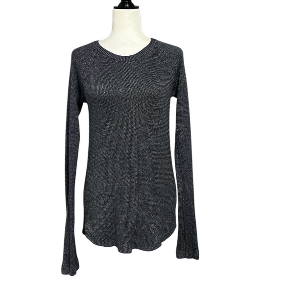 Lululemon Cabin Yogi Long Sleeve Inkwell / Heathered Medium Grey - Picture 3 of 13